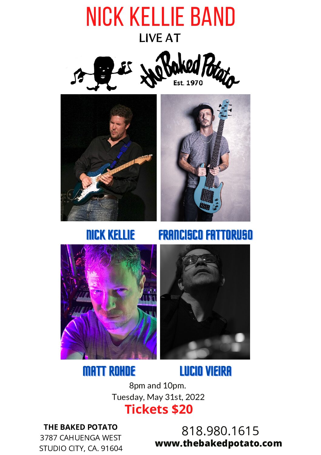 NICK KELLIE BAND - Tuesday, May 31, 2022