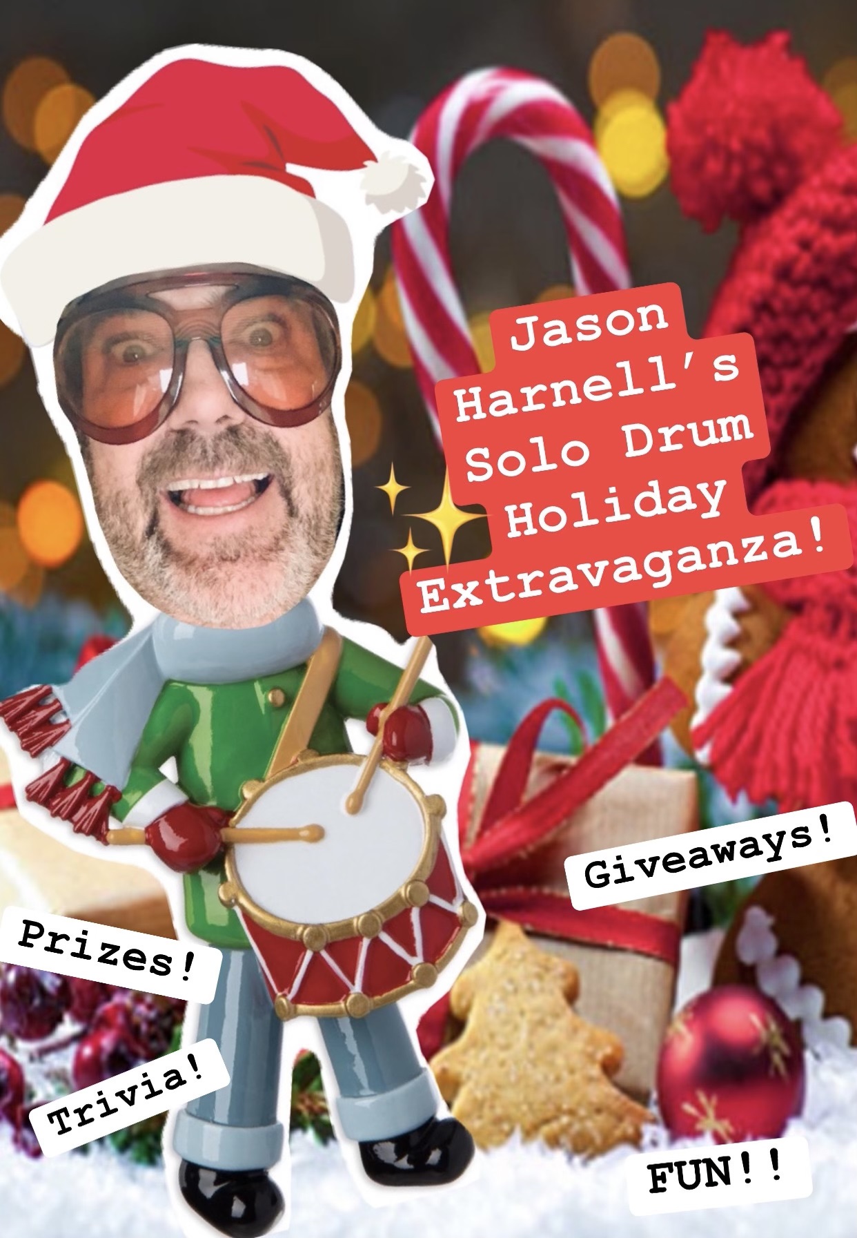 Jason Harnell's Solo Drum Holiday EXTRAVAGANZA - Sunday, December 11, 2022