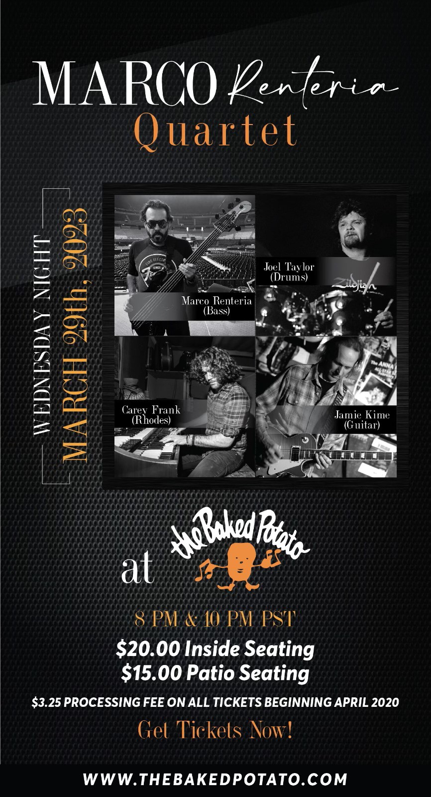 MARCO RENTERIA QUARTET - Wednesday, March 29, 2023